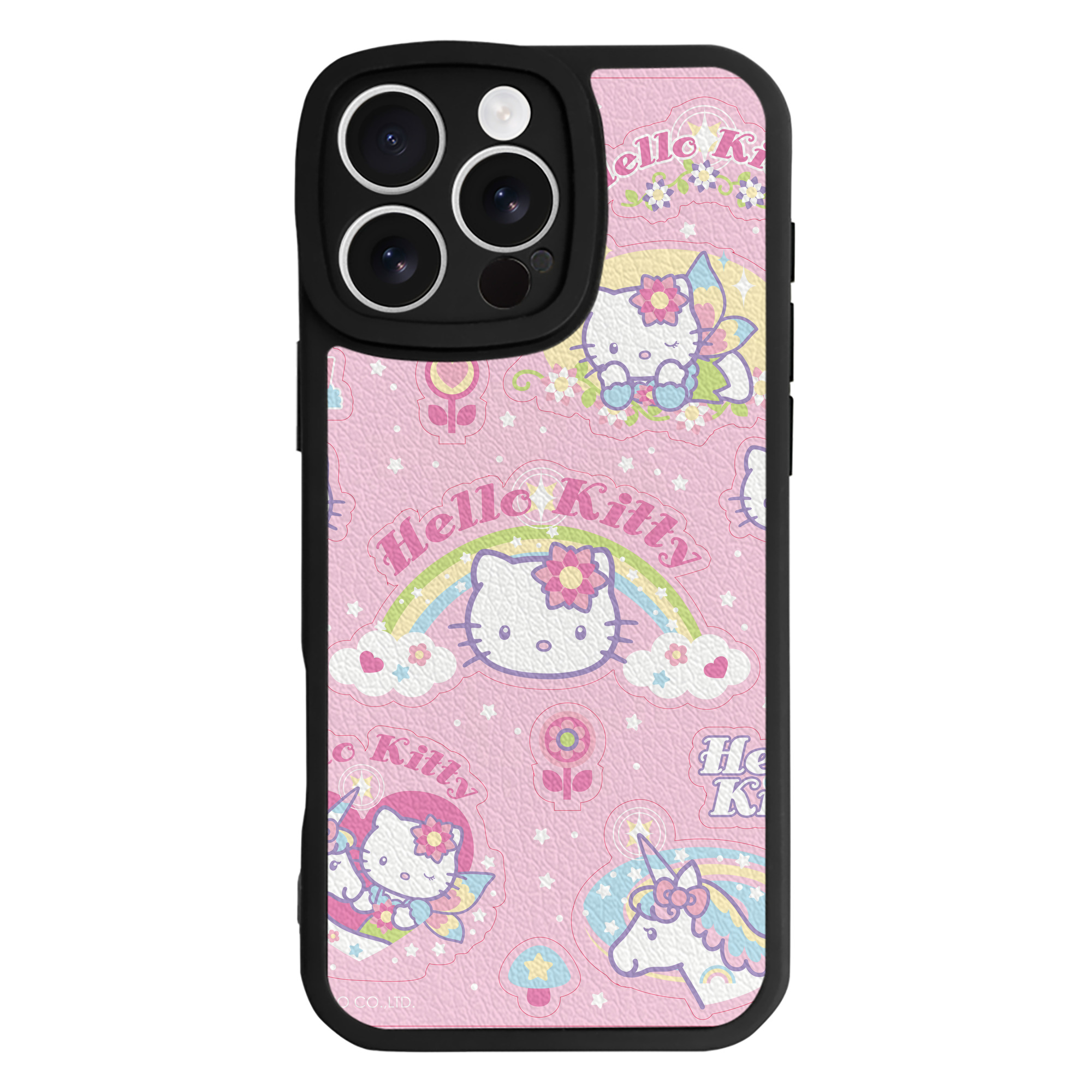 （画像用） Hello Kitty ハローキティ 【iPhone 16シリーズ対応】シリコンスマホケース（レザー調） 材質：シリコン